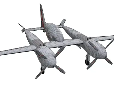 Rutan Pond Racer Low-poly 3D model