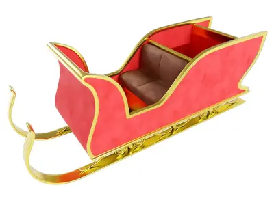 Santa Claus Sleigh 3d model  3D model