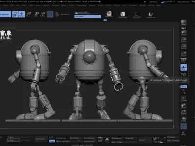 Robot from video game borderlands Free low-poly 3D model