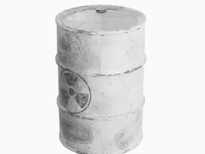 Nuclear Barrel 04 Low-poly 3D model