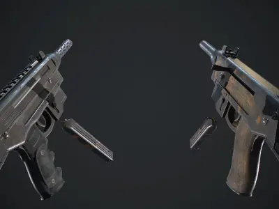 Brisk gun Low-poly 3D model