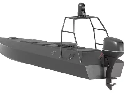 Marine unmanned surface vehicle Stalker sea drone 3D model