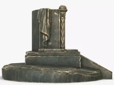 Throne PBR Low-poly 3D model