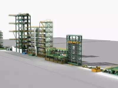 Galvanizing Production Line 3D model