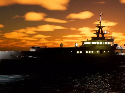 RT43 - Rescue Tactical - Ship - Millitary Vessel Low-poly 3D model