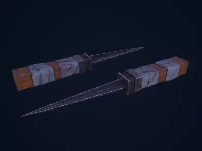 Knife - Shiv Low-poly 3D model