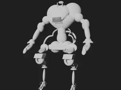Robot 2 with arms and legs Free 3D model