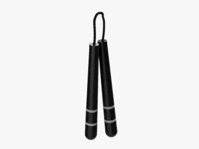 Nunchaku weapon Free 3D model