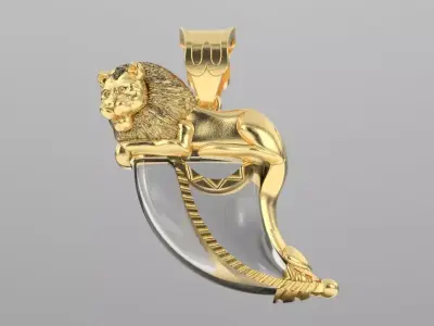 lion claw pendant  3D print model