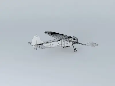 Cessna 195b Free 3D model