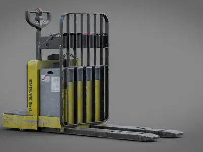 Rigged Pallet Truck Realtime 3D model