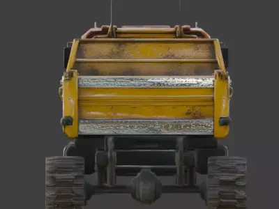 Realistic Hard Sci-Fi Industrial Tracked Hauler Low-poly 3D model