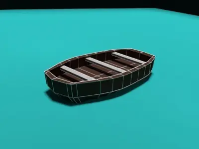 Old Boat Free low-poly 3D model