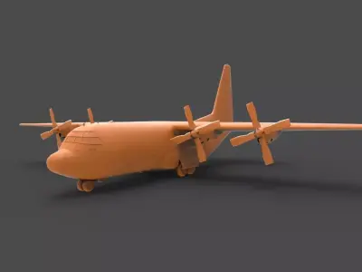 C-130 Hercules 3D print model