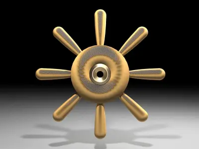 Ship Wheel 5 3D model