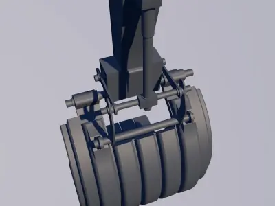 Excavator bucket Low-poly 3D model purchase
