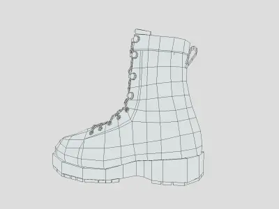 Air Force Boot Low-poly 3D model