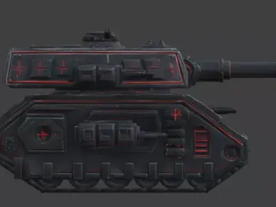 Gothic Occult Siege Tank 3D Model Low-poly 3D model