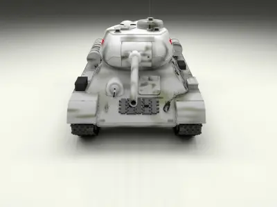 T-34 85 Tank Winter Camo 3D model