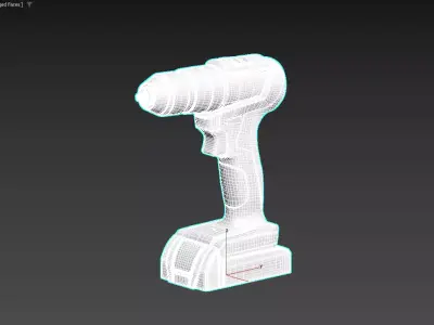 Bosch GSB 185-LI Cordless Drill Low-poly 3D model