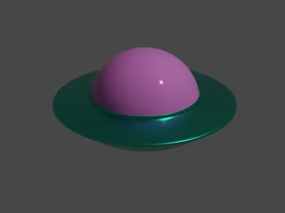 UFO - game-ready in space Free low-poly 3D model