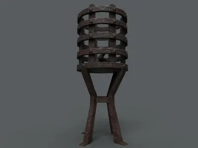 Braizers and lamps pack Low-poly 3D model