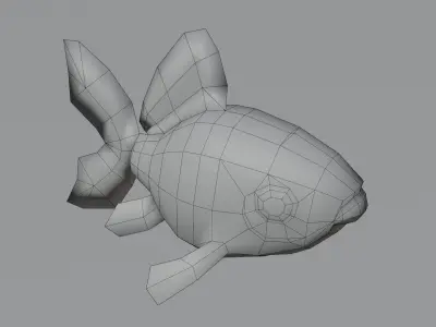 Golden Fish - Hand Painted 3D model