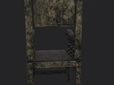 Chair for a horror game low-poly Low-poly 3D model