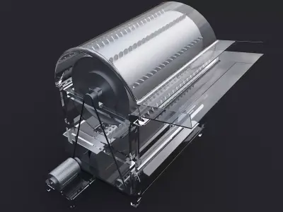 Grain thresher 3D model