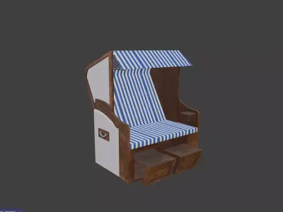 beach chair German version 3D model