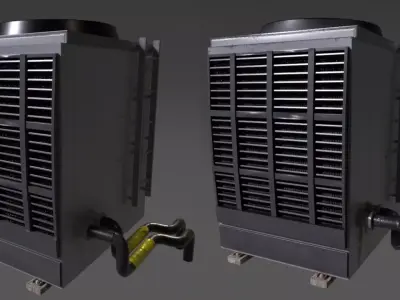 Rooftop Air Conditioner  Low-poly 3D model