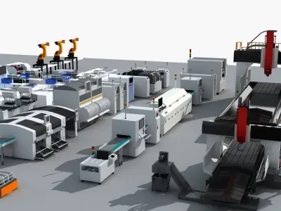 Workshop equipment - Factory Machine Equipment 3D model
