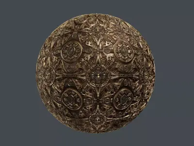 Steampunk Seamless PBR Texture 10 Texture