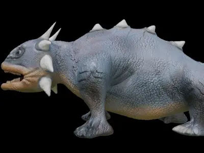 Monster Creature Fishmo Low-poly 3D model