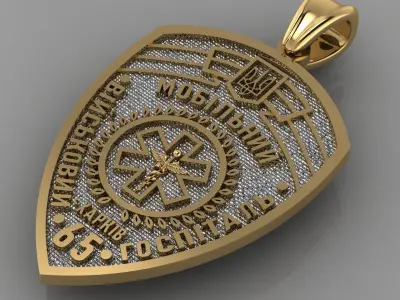 military mobile hospital pendant v0003 3D print model