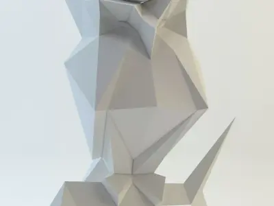Owl papercraft Low-poly 3D model