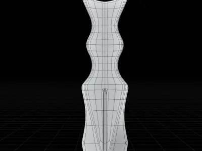 Simple lowpoly fantasy sword modeling Low-poly 3D model 6