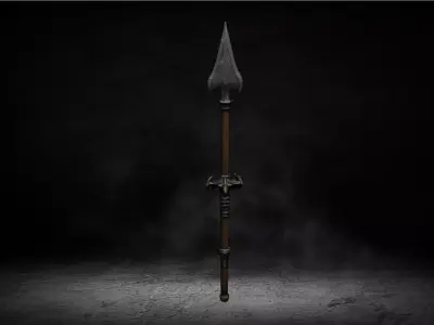 Medieval Ancient Spear High-poly 3D Model 3D model