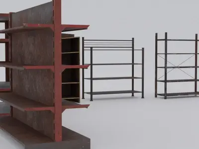 Storage racks Free low-poly 3D model