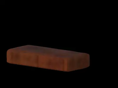 Construction Brick Aged Low-poly 3D model