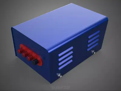 TRANSFORMER CONTROL PANEL VOLTAGE REGULATOR BOX AC DC POWER PSU 3D model