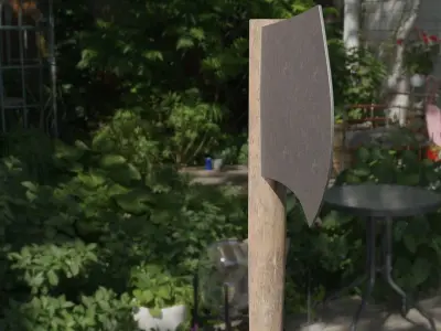 Simple Hatchet Asset Free low-poly 3D model