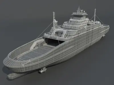 Ship LNG Ferry 3D model