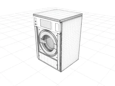 Industrial Washing Machine 3D model