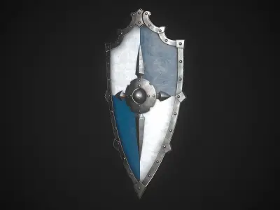 Knight Shield 08 Low-poly 3D model