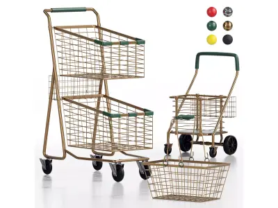 SHOP CART SET 3D model