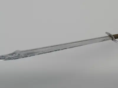 Falshion sword Free low-poly 3D model