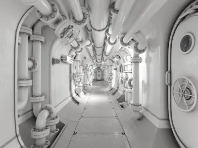 Submarine Corridor 3D model purchase