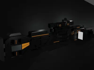 Futuristic Sniper Gun 3D model