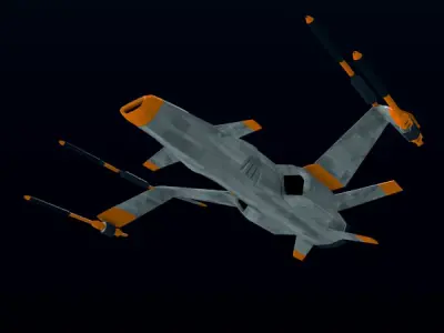 Spacecraft fighter 3D model